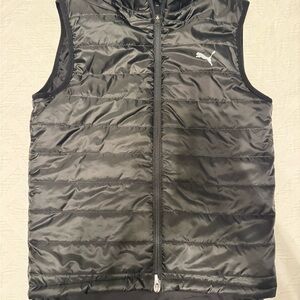 Puma Black Quilted Sleeveless Puffer Vest